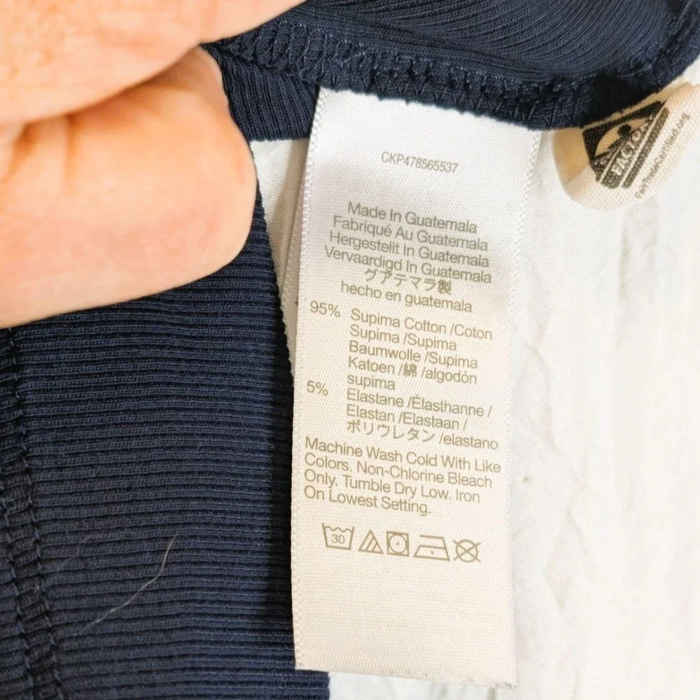 Everlane Fatigue Apron Striped Jumpsuit (S) & Madewell Navy Blue Tank (M)